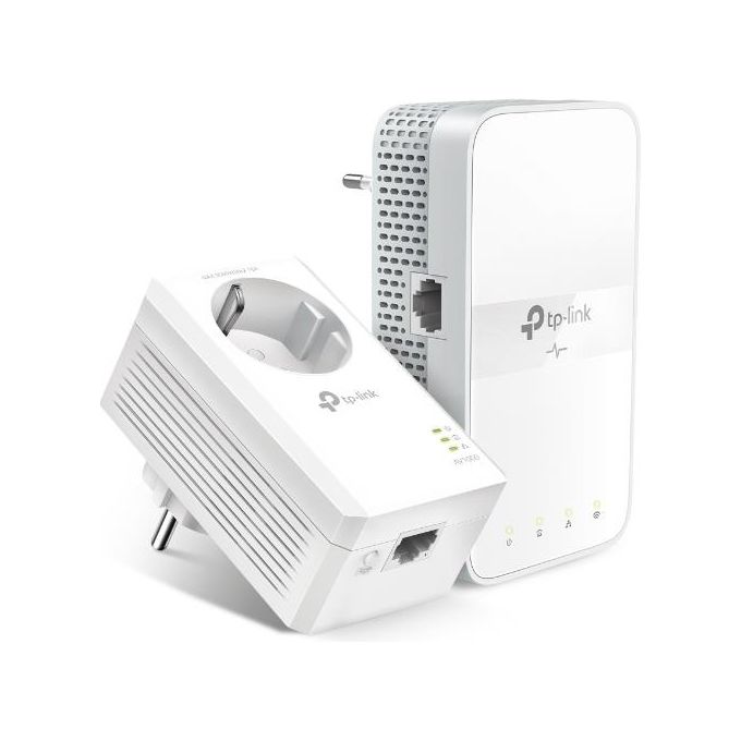 TP-Link TL-WPA7619 KIT(DE) Kit Adattatore Powerline Gigabit Wi-Fi AC1200 Dual-Band 1000 Mbit-s con Presa Integrata colore Bianco