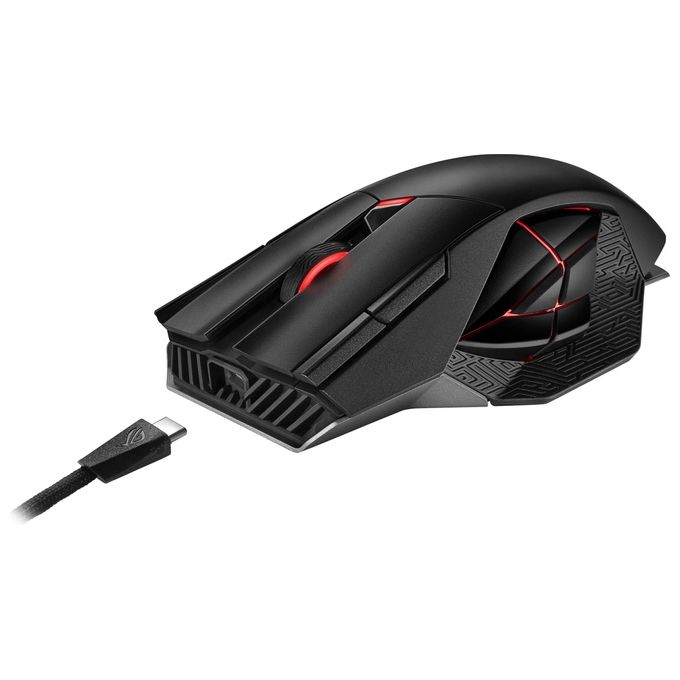 Asus 90MP0220-BMUA00 ROG Spatha X Mouse Gaming Wireless USB-C Ottico 19000 DPI 12 Tasti Programmabili RGB colore Nero