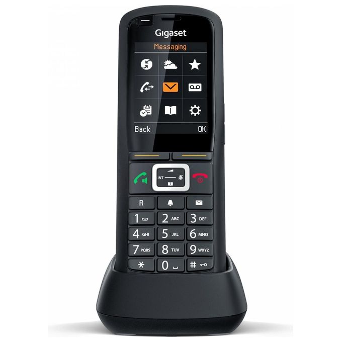 Gigaset S30852-H2976-R102 R700H PRO Telefono DECT Display TFT 2.4'' Risoluzione 240x320 Pixel Bluetooth 4.2 IP65 colore Nero