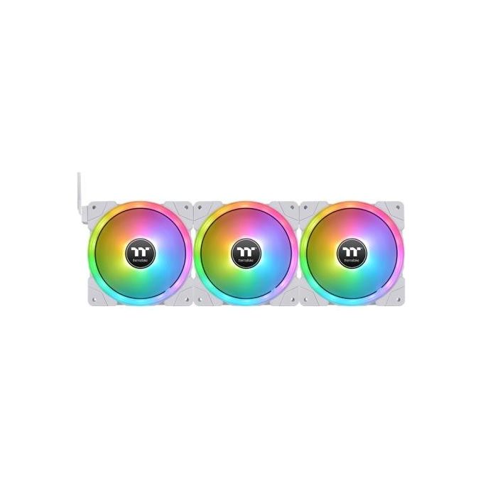 Thermaltake CL-F161-PL12SW-A SWAFAN EX12 Ventola per PC 120 mm 3 pz RGB 12 V Cuscinetto Idraulico colore Bianco