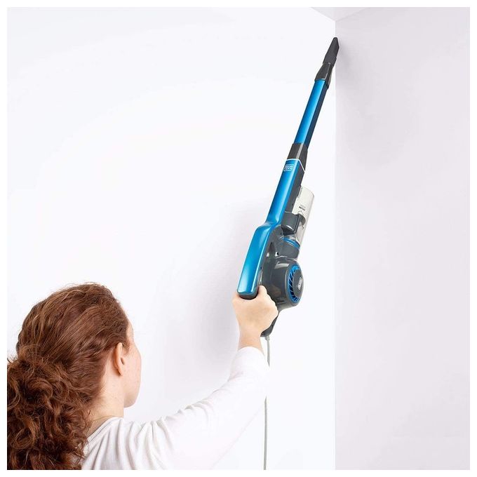 BLACK+DECKER BXVMS600E Scopa Elettrica 3 in 1 Ciclonica Senza Sacchetto 0,8 L 600 W filtro EPA colore Nero Blu