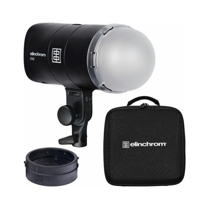 Elinchrom 20932.1 ONE Flash compatto portatile 131 Ws batteria integrata Li-Ion ricarica USB-C Active Charging colore Nero