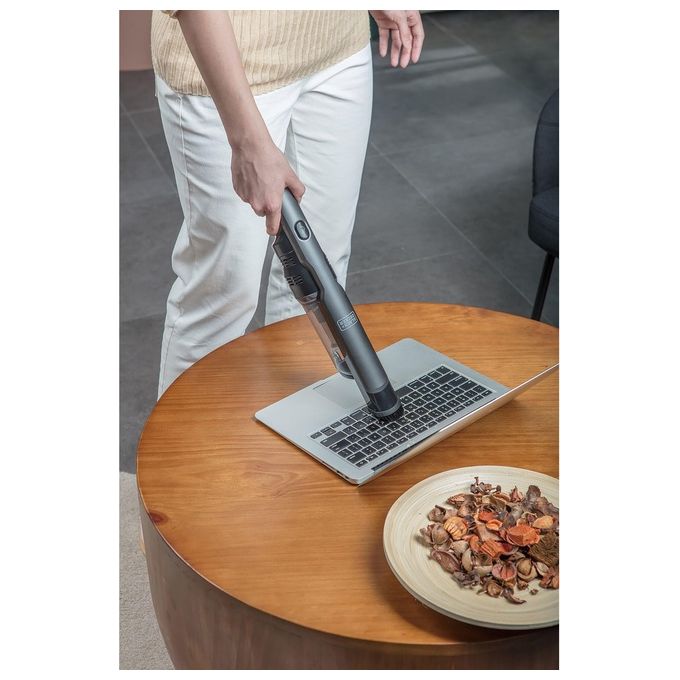 BLACK+DECKER DVC320B21-QW Aspirapolvere Portatile Senza Filo Ciclonico 0,24 L 35 AW 24 min 80 dB colore Titanio