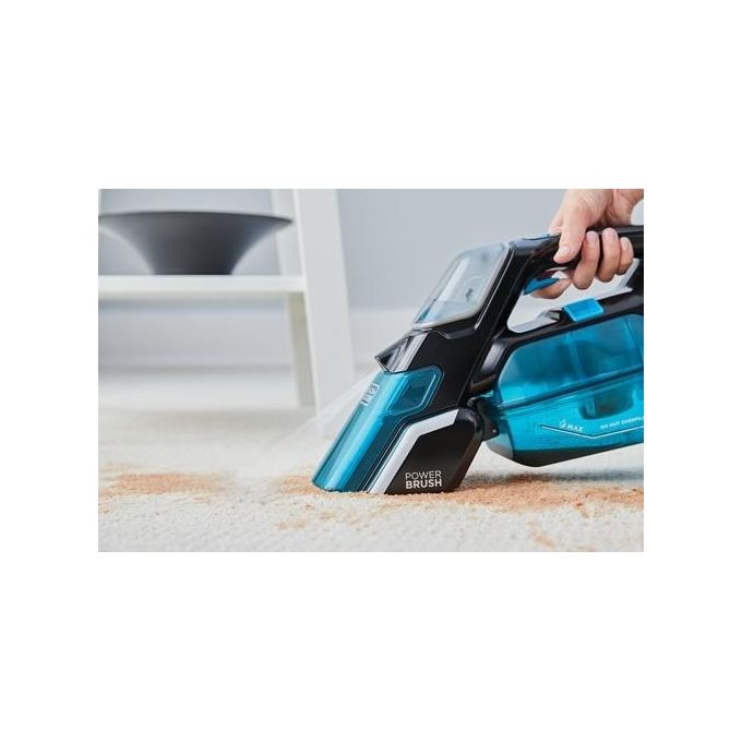 Black+decker BHSB320JP Spillbuster Aspirapolvere Portatile Senza Sacco Secco e Umido 0.25 L 12V 2Ah autonomia 15 min spazzola motorizzata colore Nero