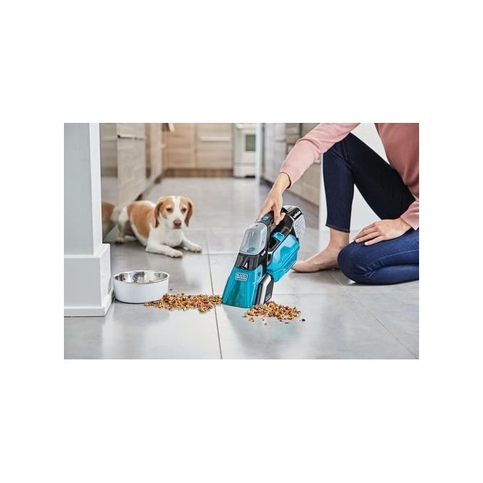 Black+decker BHSB320JP Spillbuster Aspirapolvere Portatile Senza Sacco Secco e Umido 0.25 L 12V 2Ah autonomia 15 min spazzola motorizzata colore Nero