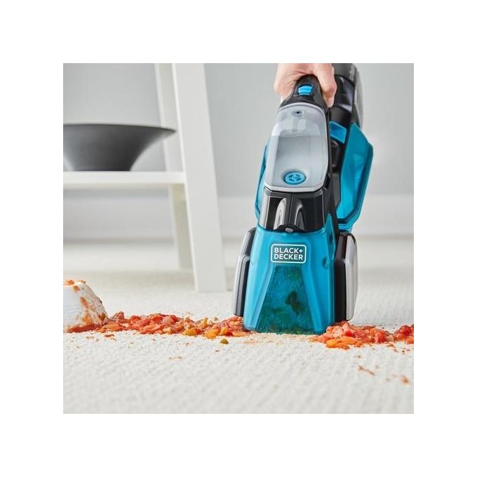 Black+decker BHSB320JP Spillbuster Aspirapolvere Portatile Senza Sacco Secco e Umido 0.25 L 12V 2Ah autonomia 15 min spazzola motorizzata colore Nero