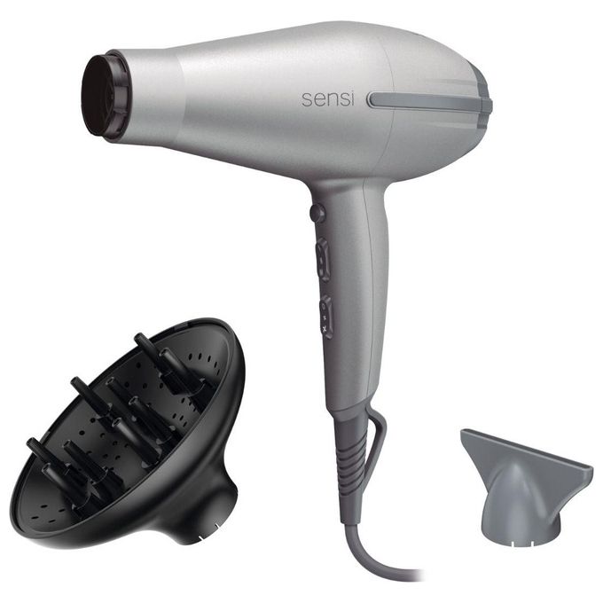 Ga.ma GH3317 Sensi Tempo 5D Asciugacapelli 2200W Tecnologia 5D Ultra Ozone Ion Protect 3 temperature 2 velocita' con diffusore colore Grigio