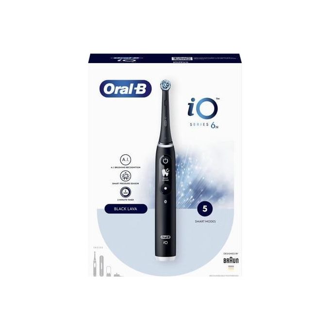 Oral-B 4210201409113 iO 6 Spazzolino elettrico 5 modalita' timer 2 min sensore pressione display OLED colore Nero