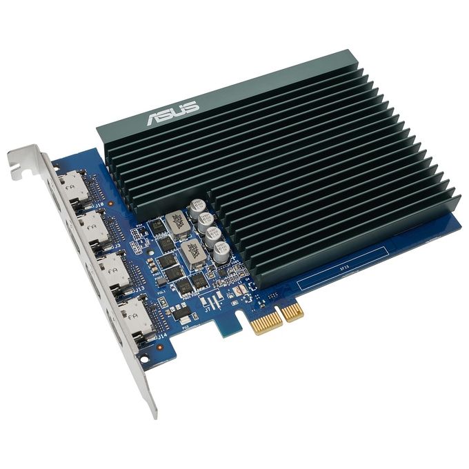 Asus GT730-4H-SL-2GD5 Scheda Grafica GeForce GT 730 2 GB GDDR5 PCIe x1 4x HDMI Single Slot Raffreddamento Passivo colore Nero