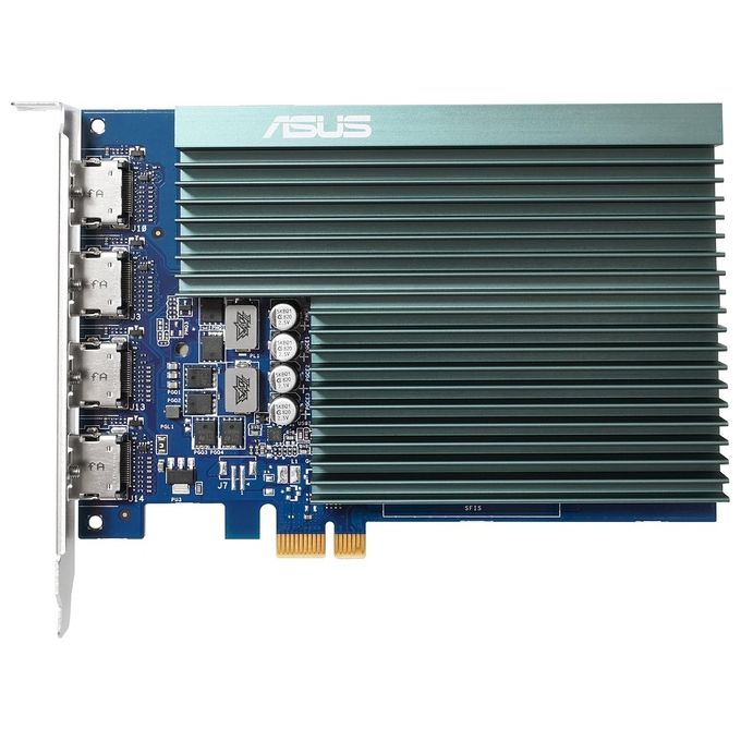 Asus GT730-4H-SL-2GD5 Scheda Grafica GeForce GT 730 2 GB GDDR5 PCIe x1 4x HDMI Single Slot Raffreddamento Passivo colore Nero