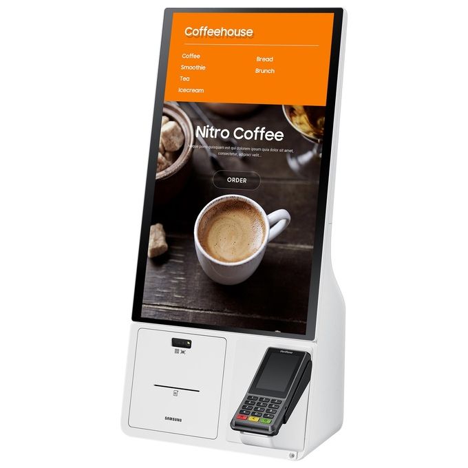 Samsung LH24KMATBGCXEN Display Interattivo Kiosk 24'' Touchscreen Full HD Wi-Fi 16-7 colore Bianco
