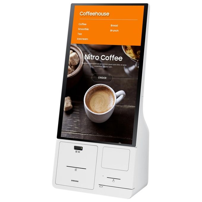 Samsung LH24KMATBGCXEN Display Interattivo Kiosk 24'' Touchscreen Full HD Wi-Fi 16-7 colore Bianco