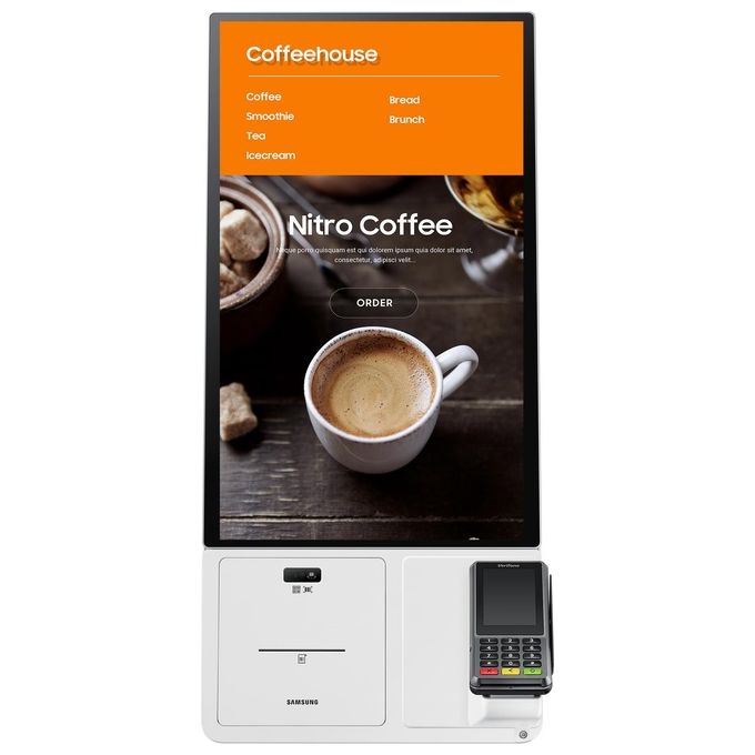 Samsung LH24KMATBGCXEN Display Interattivo Kiosk 24'' Touchscreen Full HD Wi-Fi 16-7 colore Bianco