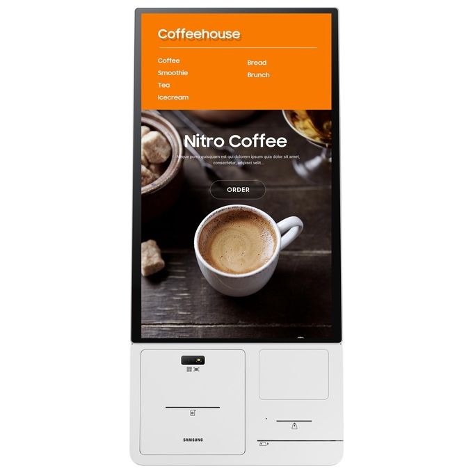 Samsung LH24KMATBGCXEN Display Interattivo Kiosk 24'' Touchscreen Full HD Wi-Fi 16-7 colore Bianco