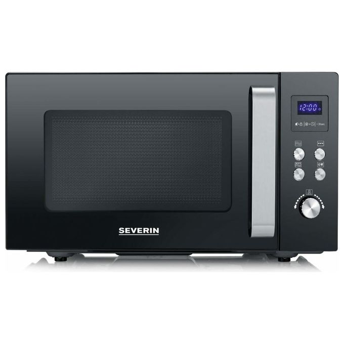 Severin MW 7763 Forno a microonde con Grill 25 L 900 W Grill 1000 W 10 Livelli di Potenza Fondo in Ceramica colore Nero