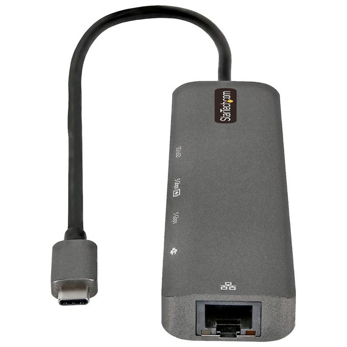 StarTech DKT30CHSDPD1 Adattatore Multiporta USB-C HDMI 2.0 4K 60Hz 100W Power Delivery Pass-through Slot SD MicroSD Hub USB 3.0 2 Porte colore Nero