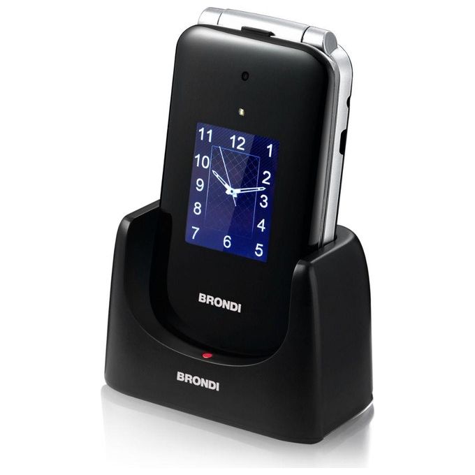 Brondi 10277090 Amico SuperVoice Telefono Cellulare Senior Dual SIM Tasto SOS Amplificazione Vocale Tasti Grandi colore Nero