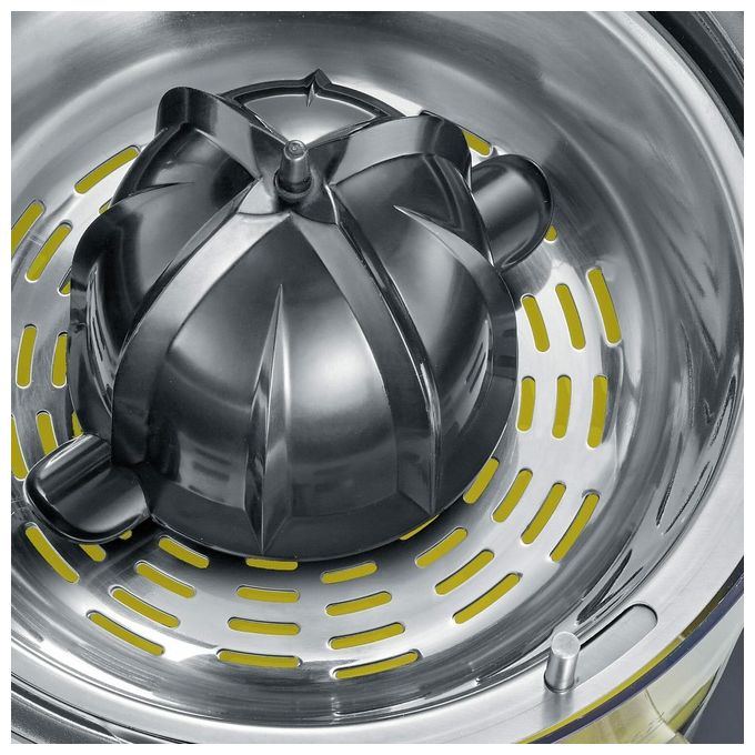 Severin CP 3544 Spremiagrumi Elettrico a Leva 160 W Doppio Cono Capacita' 0,4 L Parti Lavabili in Lavastoviglie colore Nero Acciaio Inox