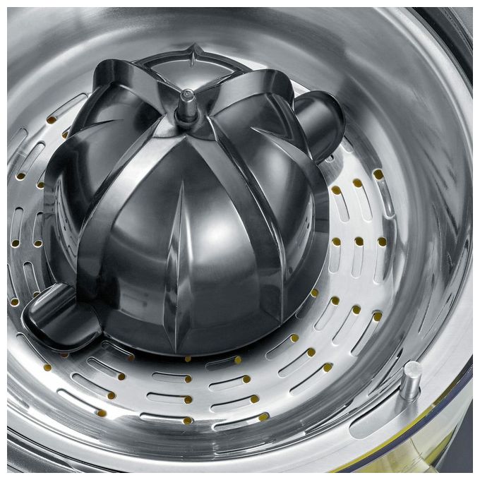 Severin CP 3544 Spremiagrumi Elettrico a Leva 160 W Doppio Cono Capacita' 0,4 L Parti Lavabili in Lavastoviglie colore Nero Acciaio Inox