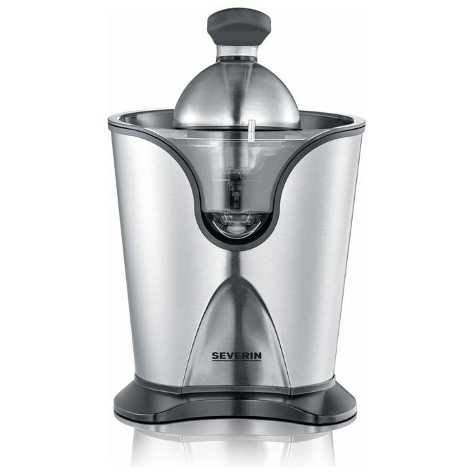 Severin CP 3544 Spremiagrumi Elettrico a Leva 160 W Doppio Cono Capacita' 0,4 L Parti Lavabili in Lavastoviglie colore Nero Acciaio Inox