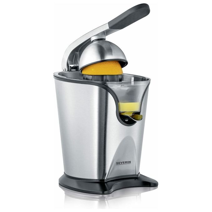 Severin CP 3544 Spremiagrumi Elettrico a Leva 160 W Doppio Cono Capacita' 0,4 L Parti Lavabili in Lavastoviglie colore Nero Acciaio Inox