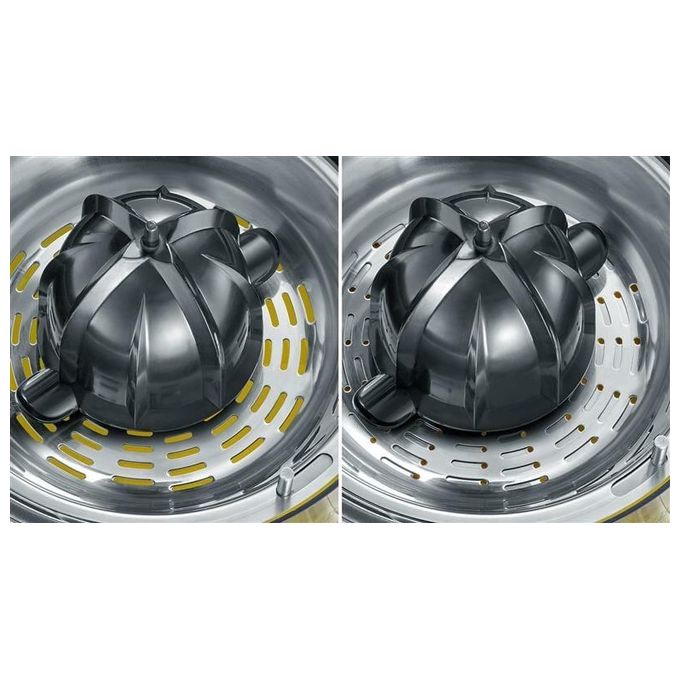 Severin CP 3544 Spremiagrumi Elettrico a Leva 160 W Doppio Cono Capacita' 0,4 L Parti Lavabili in Lavastoviglie colore Nero Acciaio Inox