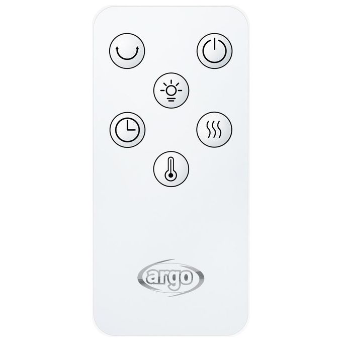 Argo BOBO Termoventilatore Ceramico 2000 W Timer 9h Oscillazione Telecomando colore Bianco