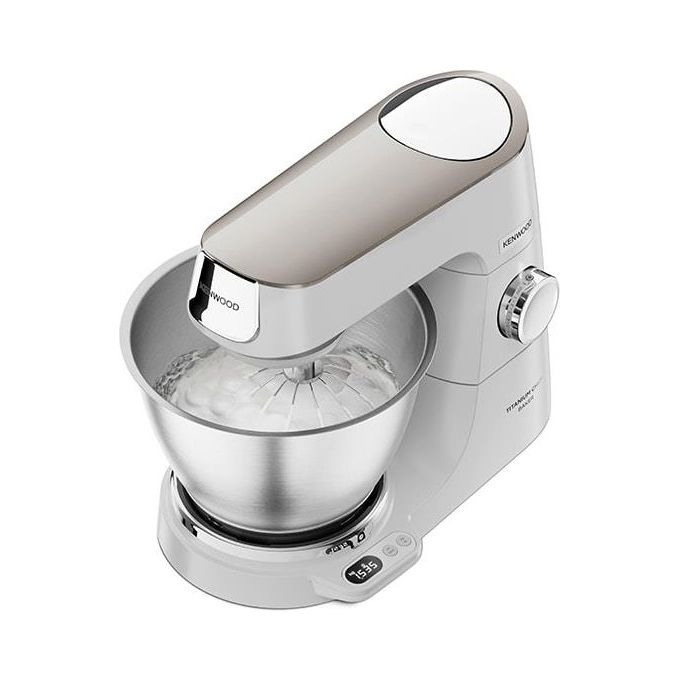 Kenwood KVC65.001WH Titanium Chef Baker Impastatrice Planetaria 5 L 1200 W Bilancia Integrata 6 Velocita' colore Bianco