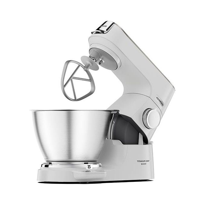 Kenwood KVC65.001WH Titanium Chef Baker Impastatrice Planetaria 5 L 1200 W Bilancia Integrata 6 Velocita' colore Bianco