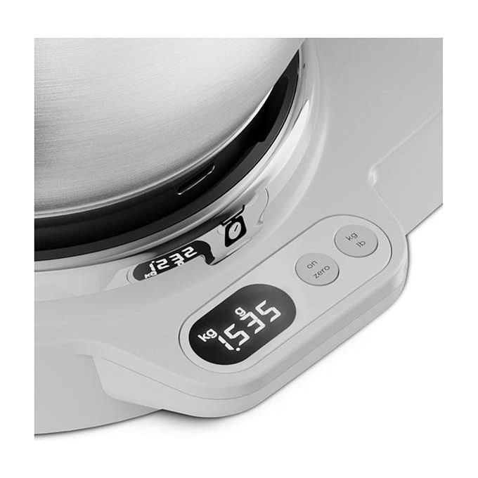 Kenwood KVC65.001WH Titanium Chef Baker Impastatrice Planetaria 5 L 1200 W Bilancia Integrata 6 Velocita' colore Bianco