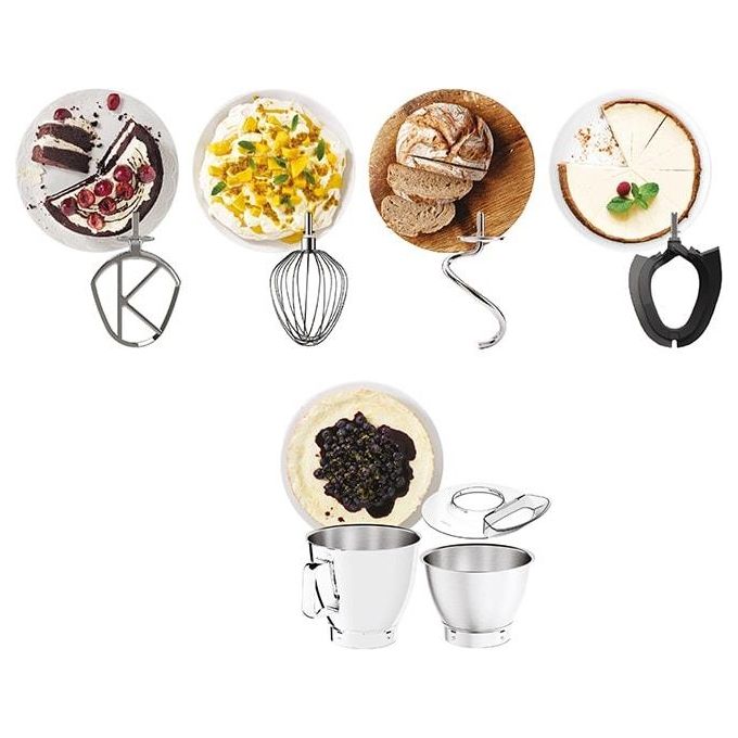 Kenwood KVL85.004SI Titanium Chef Baker XL Robot da Cucina 1200 W Ciotola 7 L con Bilancia Integrata colore Argento