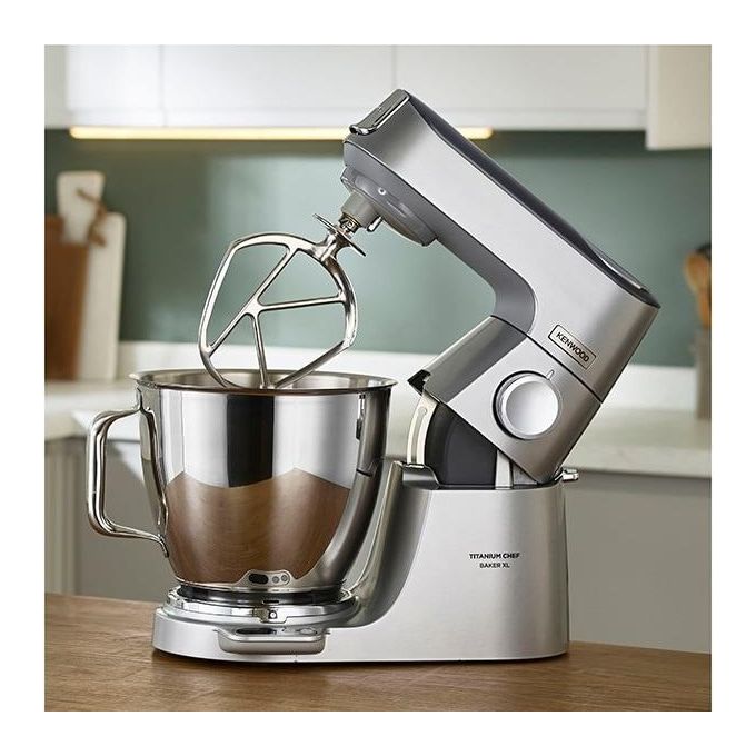 Kenwood KVL85.004SI Titanium Chef Baker XL Robot da Cucina 1200 W Ciotola 7 L con Bilancia Integrata colore Argento