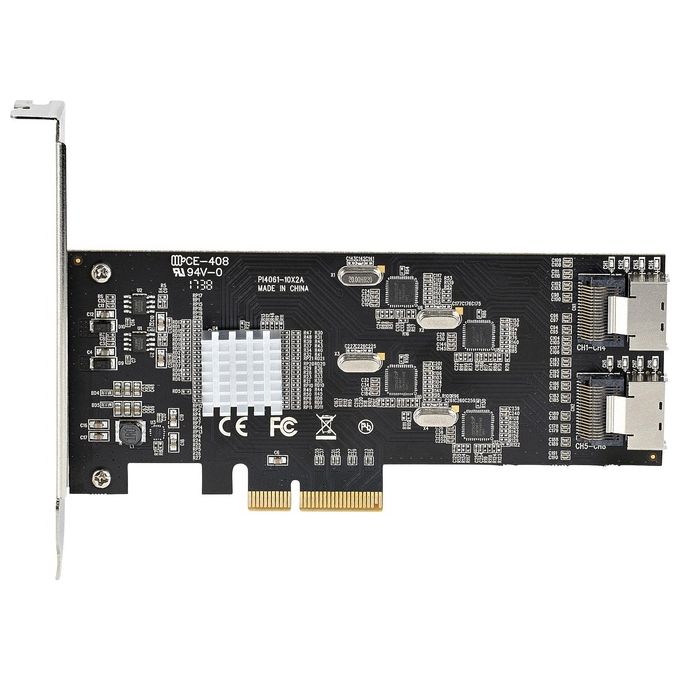 StarTech.com 8P6G-PCIE-SATA-CARD Scheda di Espansione SATA PCI Express a 8 Porte PCIe Gen 2 x4 SATA III 6 Gbps colore Nero