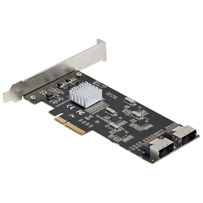 StarTech.com 8P6G-PCIE-SATA-CARD Scheda di Espansione SATA PCI Express a 8 Porte PCIe Gen 2 x4 SATA III 6 Gbps colore Nero