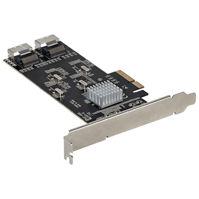 StarTech.com 8P6G-PCIE-SATA-CARD Scheda di Espansione SATA PCI Express a 8 Porte PCIe Gen 2 x4 SATA III 6 Gbps colore Nero