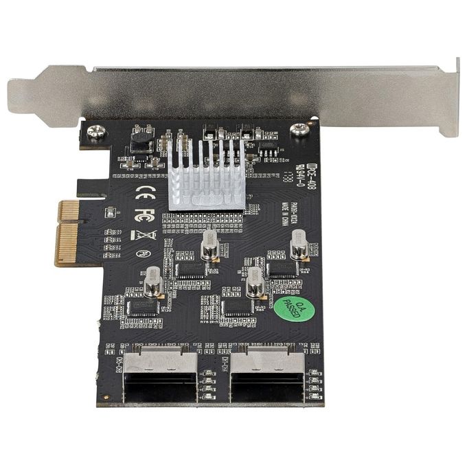 StarTech.com 8P6G-PCIE-SATA-CARD Scheda di Espansione SATA PCI Express a 8 Porte PCIe Gen 2 x4 SATA III 6 Gbps colore Nero