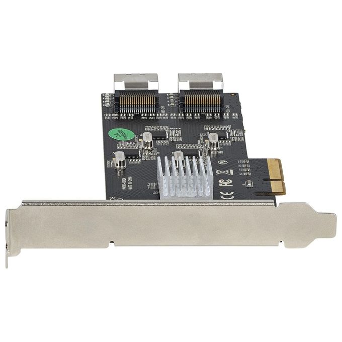 StarTech.com 8P6G-PCIE-SATA-CARD Scheda di Espansione SATA PCI Express a 8 Porte PCIe Gen 2 x4 SATA III 6 Gbps colore Nero