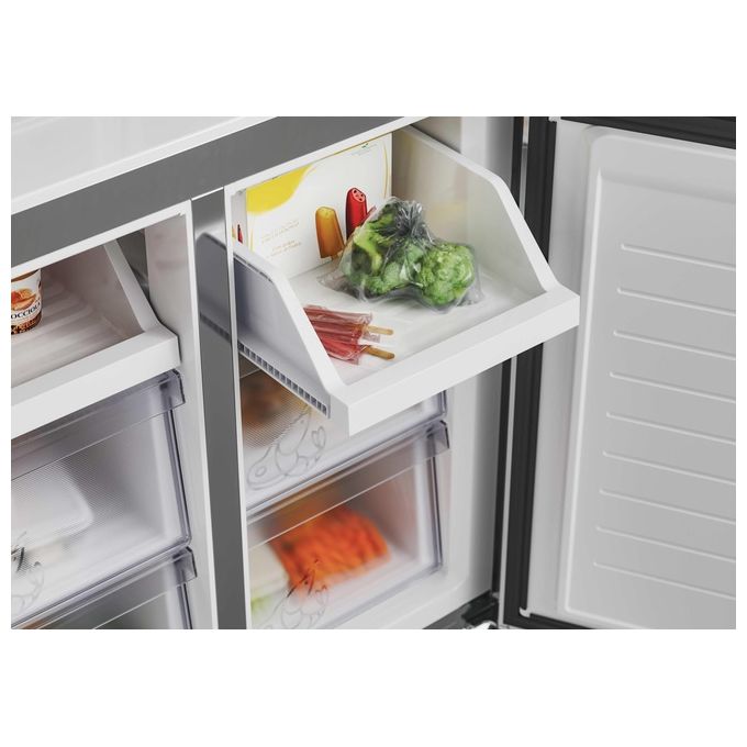 Hoover HHCR3818ENPL H-Fridge 700 Maxi Frigorifero 4 Porte 467 L 181,5 cm Classe E No Frost 35 dB colore Argento
