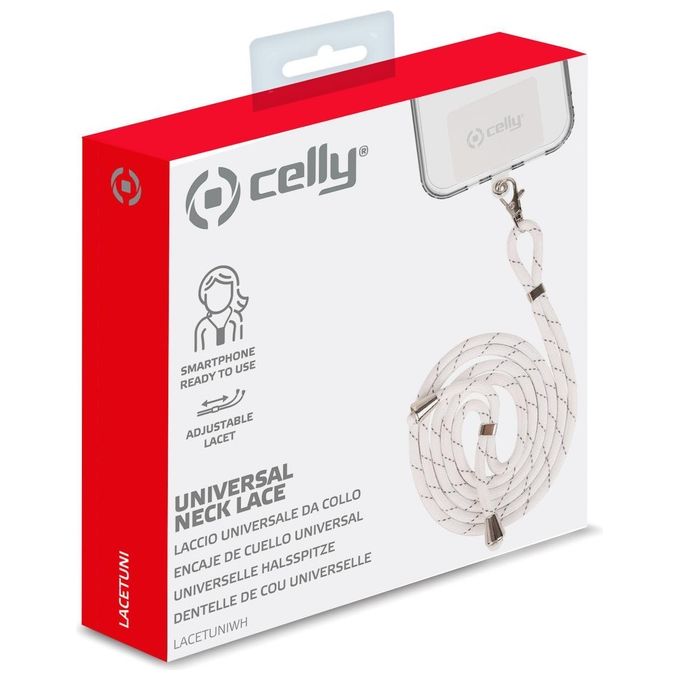 Celly Lacet Case Universal Bianco