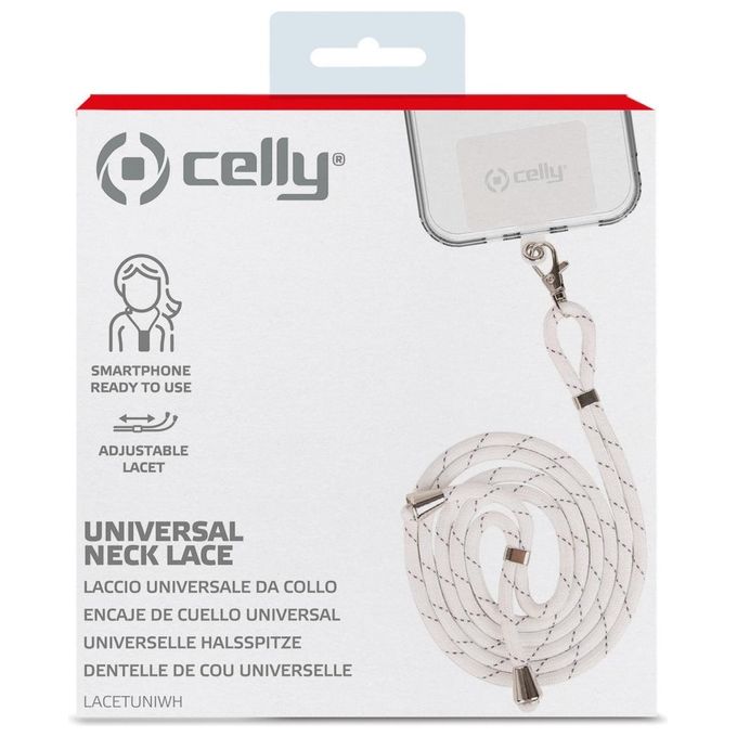 Celly Lacet Case Universal Bianco