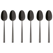 Sambonet Rock PVD 6 Cucchiaini Moka Nero Lucido