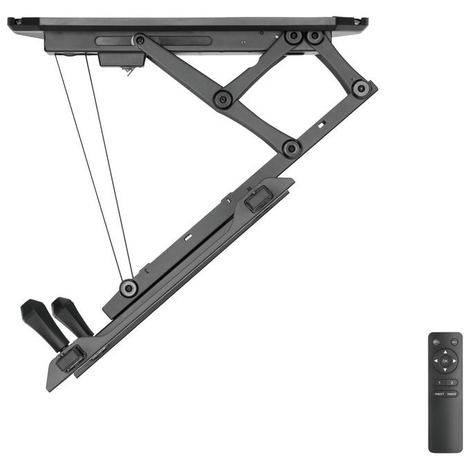Equip 650329 Staffa di montaggio a soffitto motorizzata per TV 32'' - 70'' fino a 35 Kg inclinazione 0 - 75° con telecomando colore Nero