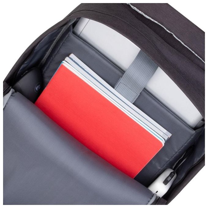 Rivacase 7562 Prater Zaino per Notebook 15.6'' con Porta USB Esterna e Funzione Antifurto colore Nero