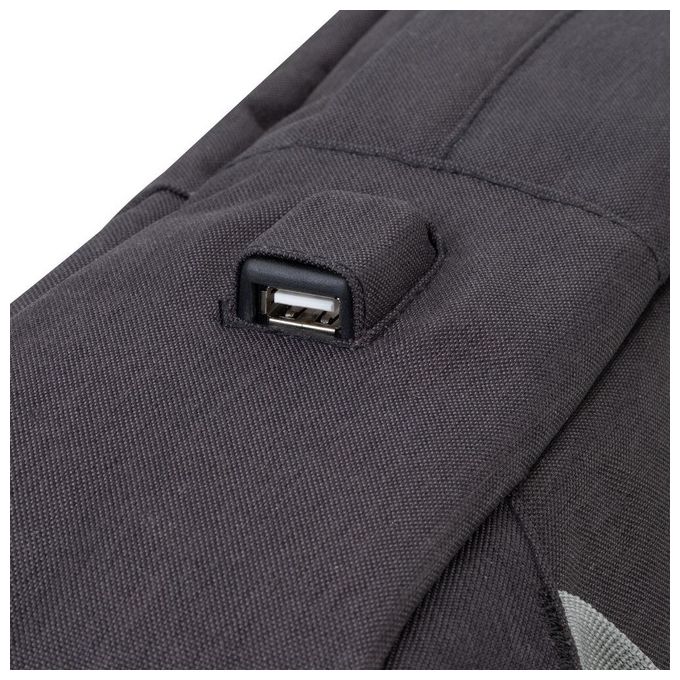 Rivacase 7562 Prater Zaino per Notebook 15.6'' con Porta USB Esterna e Funzione Antifurto colore Nero