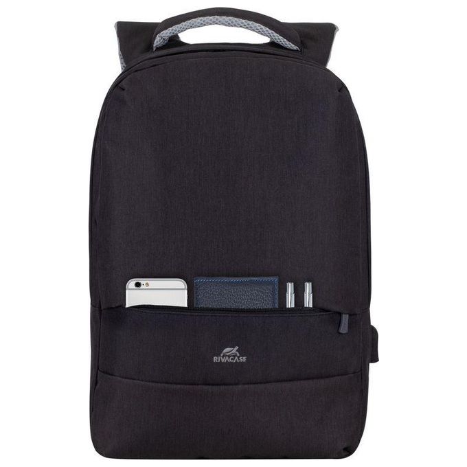 Rivacase 7562 Prater Zaino per Notebook 15.6'' con Porta USB Esterna e Funzione Antifurto colore Nero