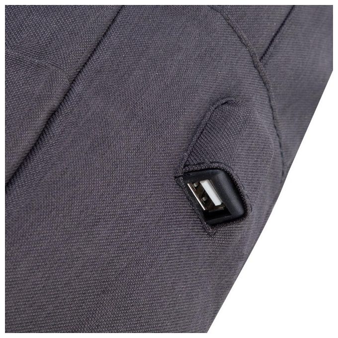 Rivacase 7562 Prater Zaino per Notebook 15.6'' con Porta USB Esterna e Funzione Antifurto colore Nero