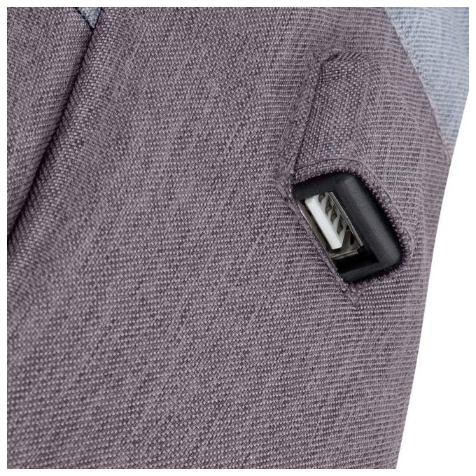 Rivacase 7562 Prater Zaino Antifurto per Laptop 15.6'' con Porta USB Poliestere Grigio Moca colore Grigio Moca