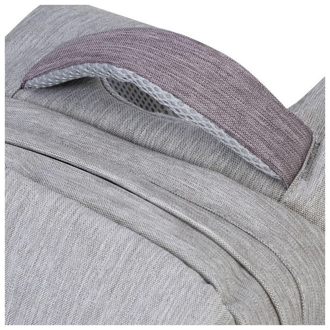 Rivacase 7562 Prater Zaino Antifurto per Laptop 15.6'' con Porta USB Poliestere Grigio Moca colore Grigio Moca