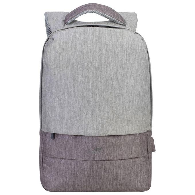 Rivacase 7562 Prater Zaino Antifurto per Laptop 15.6'' con Porta USB Poliestere Grigio Moca colore Grigio Moca