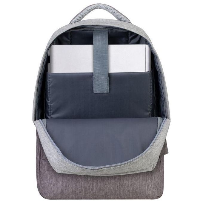 Rivacase 7562 Prater Zaino Antifurto per Laptop 15.6'' con Porta USB Poliestere Grigio Moca colore Grigio Moca